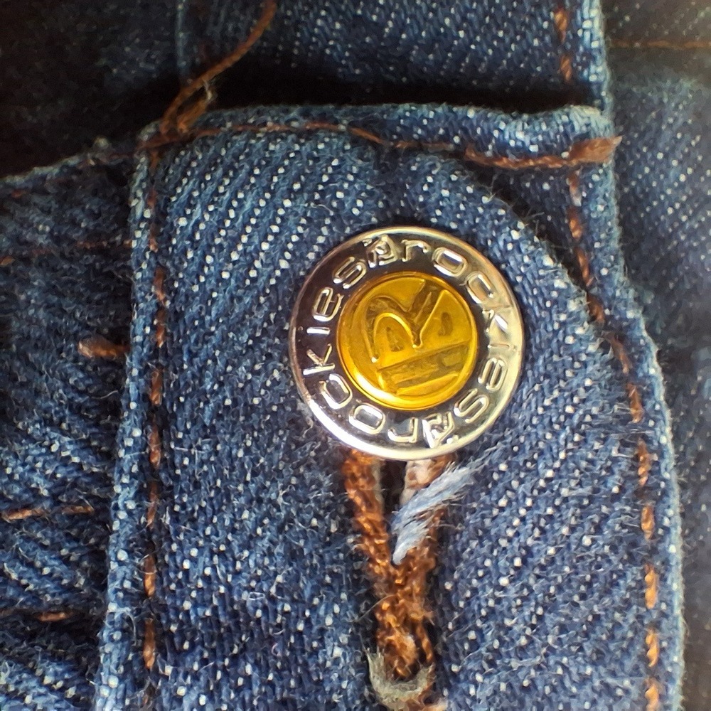 Rocky Mountain Clothing Co Rockies Jeans High Rise Western Dark Wash 32 Long VTG - Picture 10 of 14